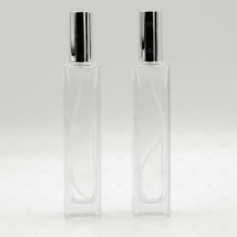 100Ml Square Profile Glass Fine Mist Spray Bottle (2Pk)