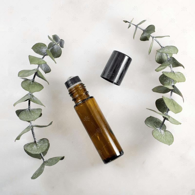 10Ml Amber Glass Roller Bottle With Black Lid & Premium Stainless Steel Rollerball - 5 Pack (New