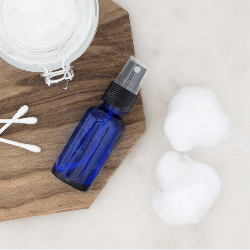 30ml Blue Glass Bottle with Spray Head (3 pack) Glass Spray Bottle