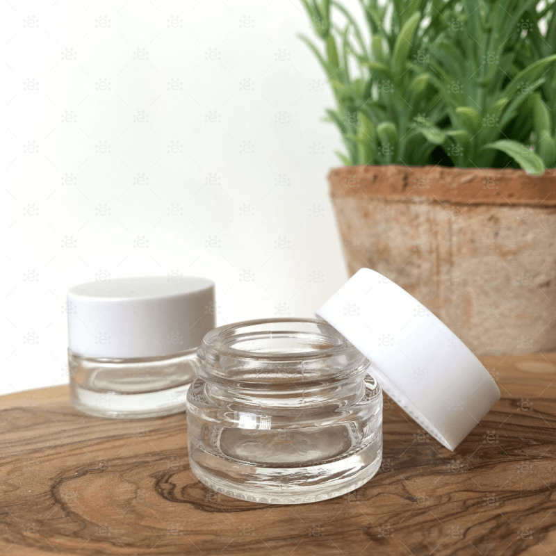 7ml Glass Jar with White Lid (5pk) Glass Jars