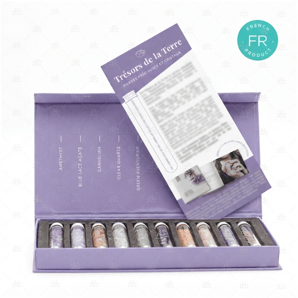 Coffret de pierres précieuses et de cristaux Earth's Treasures (10 tubes)