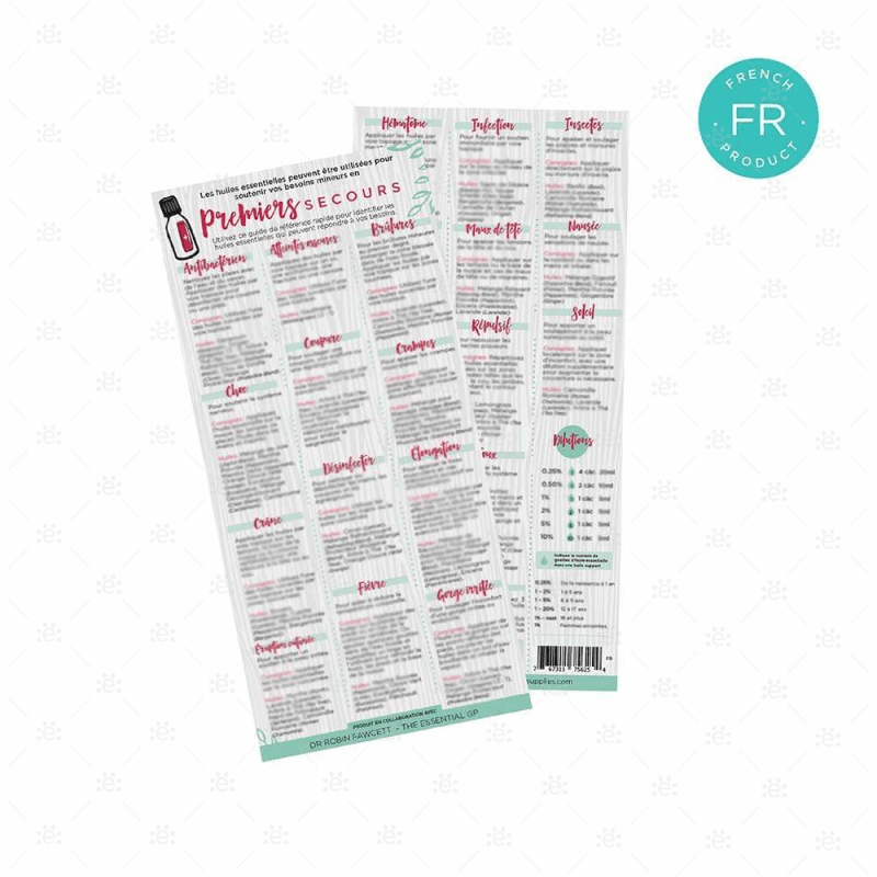 First Aid Needs Rack Card (Single) - French Cards